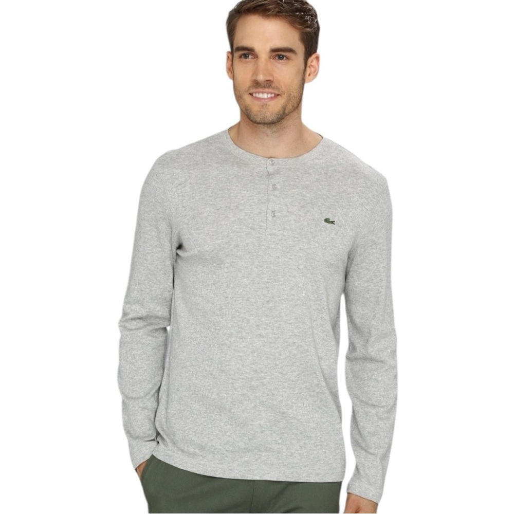 Grey Lacoste Long Sleeve Shirt (L)